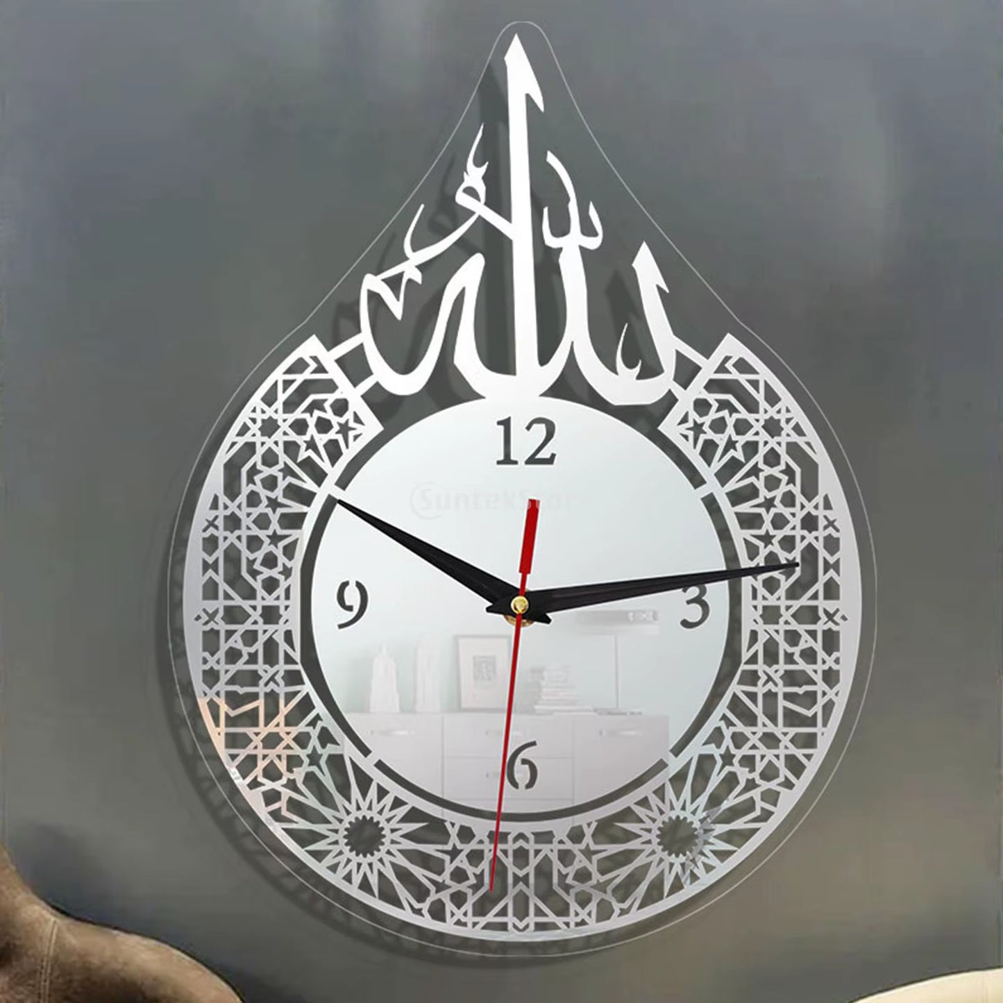 Islamic Quartz Silent Wall Clock Pendulum Muslim Nursery Ramadan Decoration Ramadan Clock Moving Clocks Atomic Flex Tail Eyes