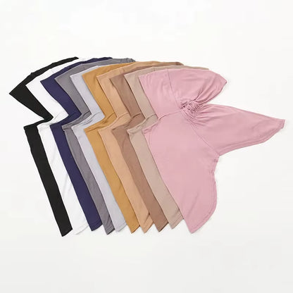 New Muslim Underscarf Inner Hijab Cap Muslim Headscarf Inner Hijab Caps Islamic Underscarf Ninja Hijab Scarf Hat Cap Bone Bonnet
