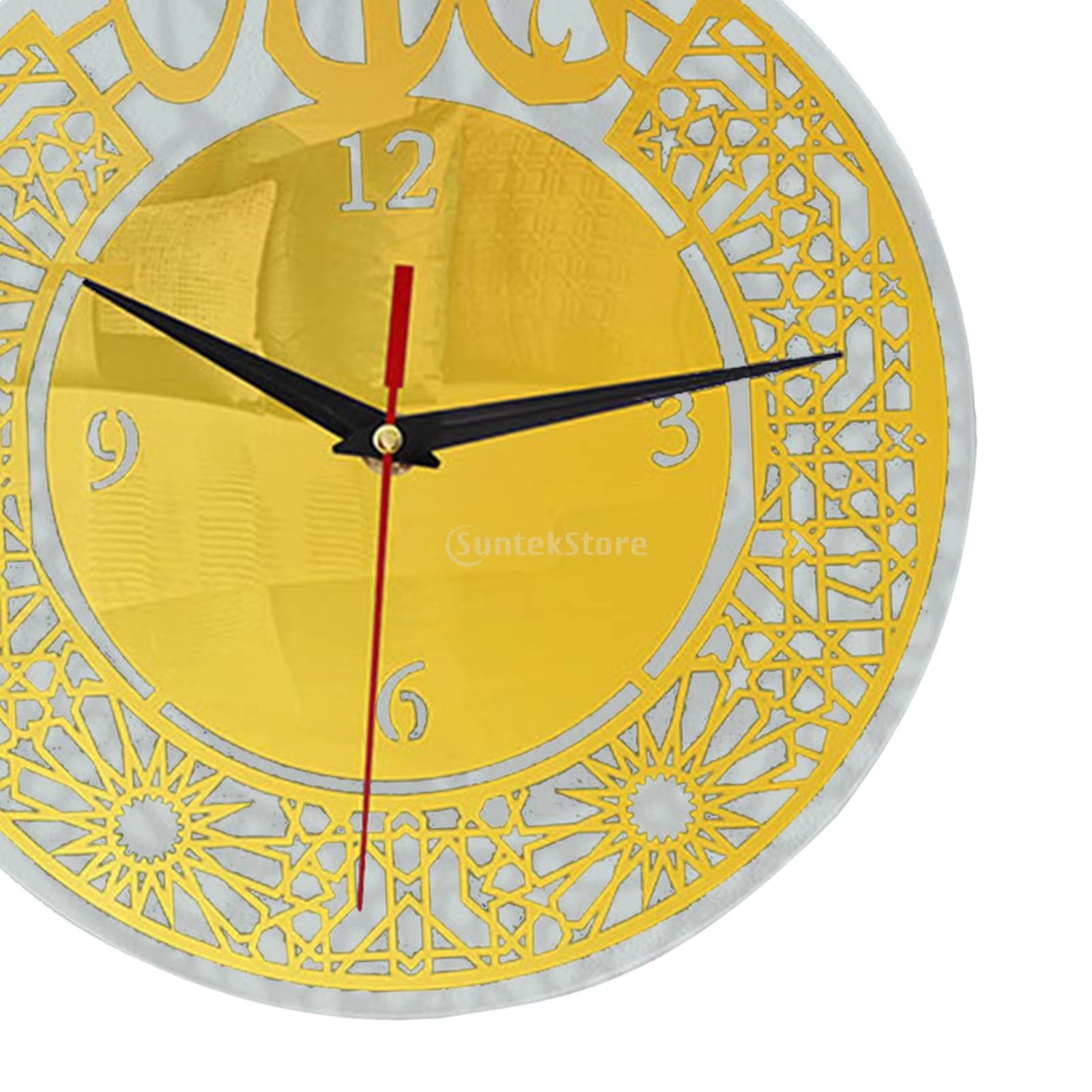 Islamic Quartz Silent Wall Clock Pendulum Muslim Nursery Ramadan Decoration Ramadan Clock Moving Clocks Atomic Flex Tail Eyes