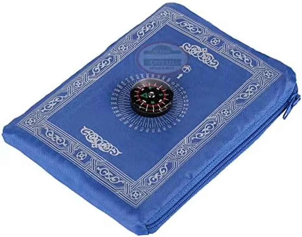Islamic Prayer Mat (Two) Islamic Prayer Rug Portable Pocket Sized Zipper Pouch Prayer Mat Travel Islamic-Ramadan Decoration Gift
